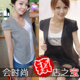 【镇店之宝】超级好评上衣小外套收腰短袖小西服/小<span class=H>马甲</span>/小马夹