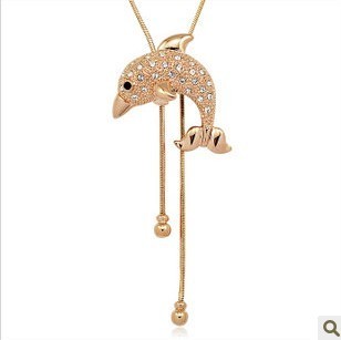 闪钻毛衣链 长款项链...