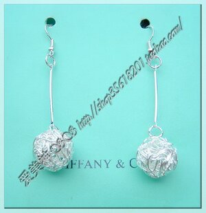 *925纯银鸟巢*银耳环*纯银耳环*鸟巢耳环*长耳环*耳环*EHY351*