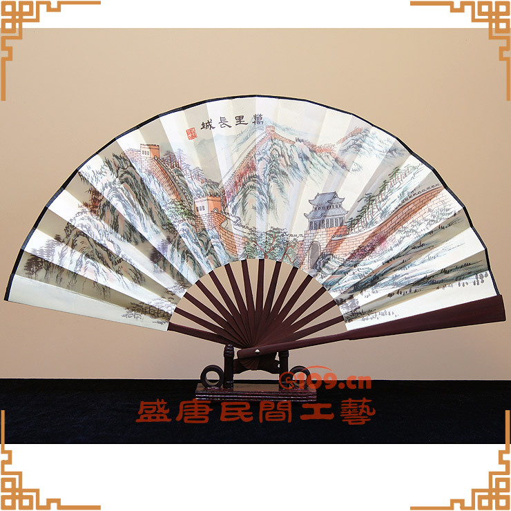 China Cultural gifts Craft fan Silk surface folding Great Wall Beijing landscape go abroad Foreign Giftsin the Home Daily , Fan/Mini Fan/Fitting/Ice pad/Ice stickers , Fan category - from Buy2taobao.com to provide professional Taobao agent buy service