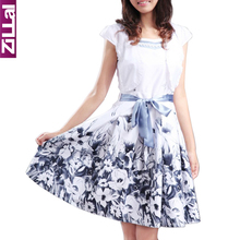 紫璐莱正品 2012夏新 田园碎花 纯棉 水墨淑女吊带裙连衣裙1020