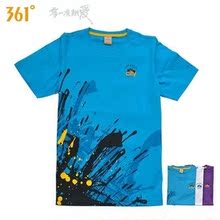 361度 专柜正品 2012夏款 纯棉 361°男款圆领短袖T恤 5219124