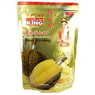  泰国榴的华榴莲干100g，泰国进口金枕头榴莲干