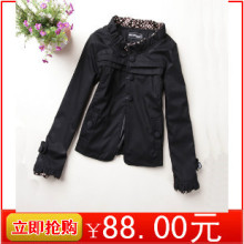 2012年 新款春秋<span class=H>冬装</span> 女装韩版短外套 荷叶领边 长袖时尚西装上衣
