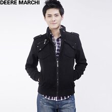 【5151m】DEERE MARCHI 英伦优雅立领修身毛呢夹克外套DM6061