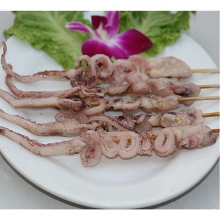  原始烧烤5串鱿鱼烤肉串串烤串食材食品户外海鲜腌制半成品疯抢中