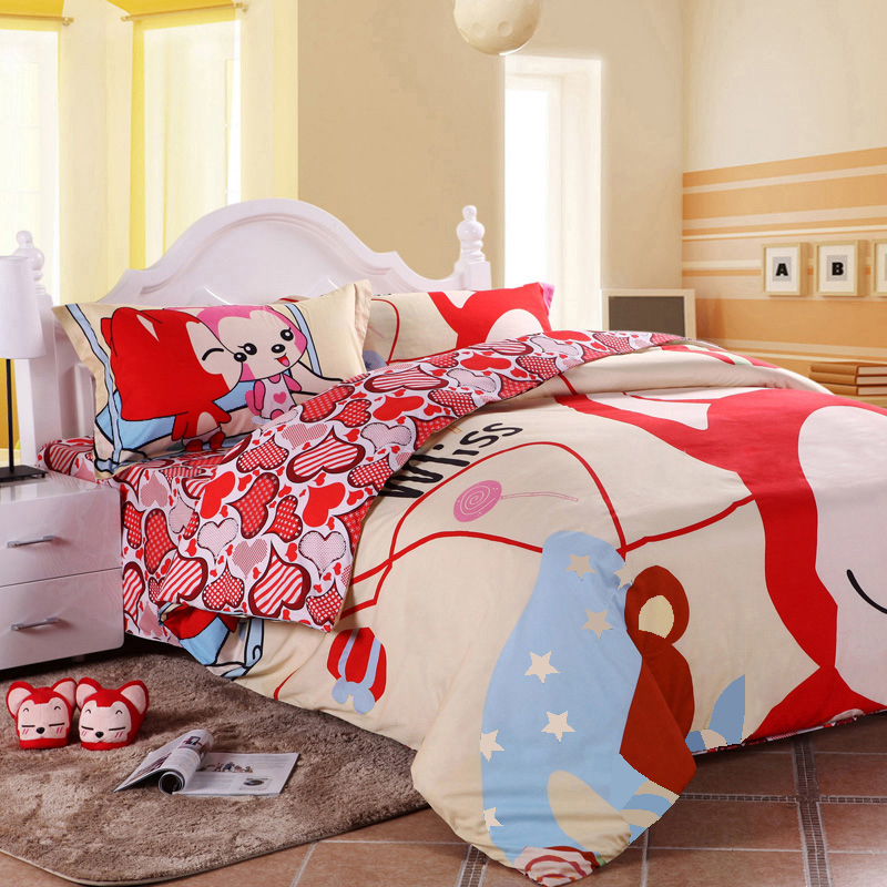 【新品预售】太平鸟家纺 阿狸 想念你 定制款 活性纯棉斜纹四件套