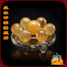 泰山聚贤阁 开光天然黄水晶七星阵 首选超强招财 旺财风水物品3