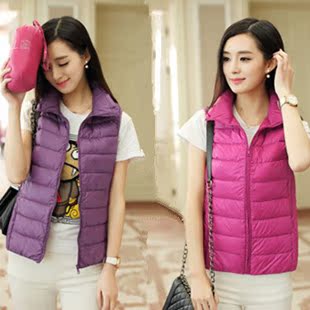 羽绒<em>马甲</em>轻薄女款<em>超薄</em>羽绒服<em>女短款</em>大牌羽绒服