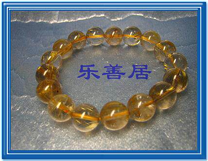 天然巴西金发晶手链 财运亨通