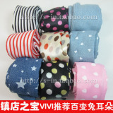 镇店之宝>日系vivi 推荐百变兔耳朵 韩国牛仔布艺雪纺宽发带头筛