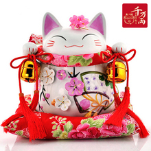 千万两 日本正版招财猫 大花季 大号陶瓷摆件/开业礼品/储蓄罐