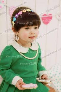  H29千金雨韩国儿童发饰品　韩国田园彩色小花精致发箍头箍发卡