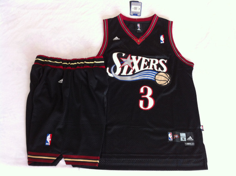 NBA球衣76人队服3号艾弗森 小艾篮球服套装S