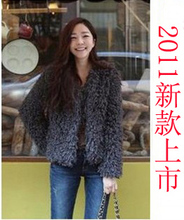 限时1天折扣2011韩版帅气秋冬新款挂钩系扣毛毛长袖保暖外套包邮