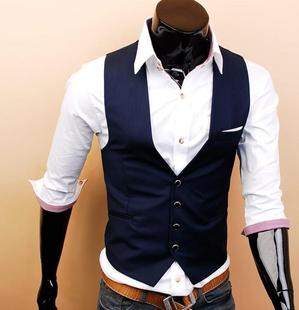  定做韩版新款男马甲 订做 修身休闲时尚 西装马夹背心1027 vest