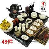 包邮 骨瓷茶具套装整套茶具特价实木茶盘功夫茶具 陶瓷茶壶盖碗