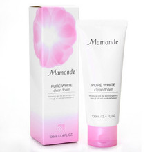 化妆品正品 Mamonde/梦妆花萃净白洁面膏100ML 泡沫美白洗面奶
