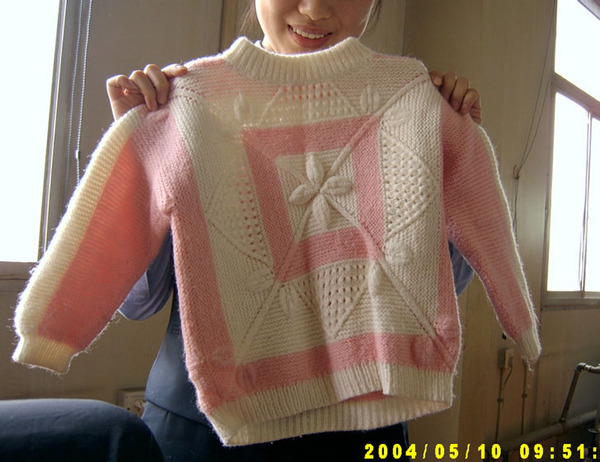 [<em>编织</em>DIY]<em>五根针编织</em>千藤叶儿童<em>毛衣</em>有图解说明