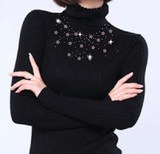 皇冠信誉 特级韩钻水晶烫钻梅花零星领口款简约烫图 L456#