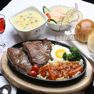  健法食品 西餐美食 腌制沙朗牛排（180克）  送牛排酱