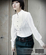 白色 白领气质亚光丝衬衫