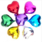 10寸心形铝膜气球多色可选铝箔爱心造型汽球装饰生日布置婚礼