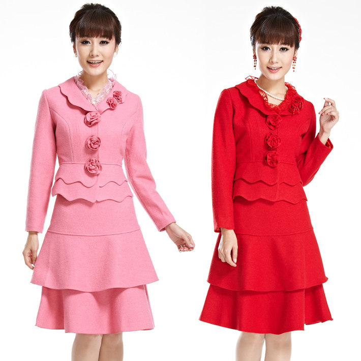 <em>金丝鸟</em>秋冬款高档<em>女装</em>韩国新款羊毛新娘装敬酒