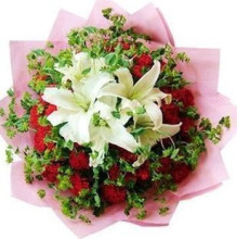 母亲节鲜花速递◆百合+康乃馨送母亲礼物生日鲜花宿迁鲜花店送花