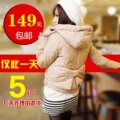 日系甜美厚外套棉袄蝴蝶结短款棉衣服女装2011新款冬装热销品包邮