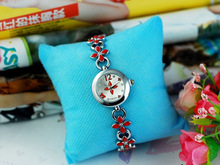 Señora personalizada pulsera brazalete de 2.011 nuevas flores de moda señoras reloj pulsera tabla [59680]