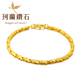  399元/克免工费 珂兰999千足金24k黄金手链心形结婚礼物正品H心语