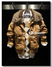 2011冬季新款<span class=H>za</span><span class=H>ra</span>旗下bershka正品代购 米黄棉衣女装短款毛领11月