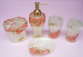 雅居坊 正品直销 精美卫浴用品五件套浴室套件 香缤玫瑰园 特价
