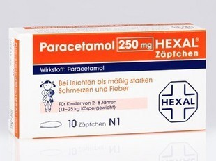 德国原装Hexal Paracetamol 250mg宝宝退烧栓