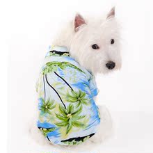 DOGO 2012夏新款浅蓝色夏威夷衫衬衫狗狗衣服西高地宠物服饰有XXL