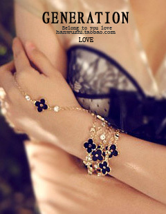  欧美韩国 大牌款 花朵四叶草多层 进口水钻长款项链 毛衣链女饰品