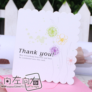  Thank you 感谢贺卡 谢谢卡片 创意贺卡 韩国创意贺卡批发