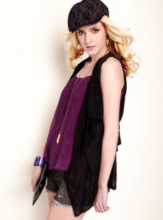 Dream Basha personality-simple grace of women's vests (send brooch) 030412270