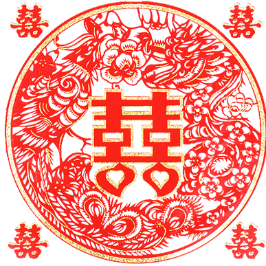 婚庆用品 结婚喜字贴 龙凤贴纸 喜字贴 中号龙凤喜字-四个喜金边 婚庆用品 结婚喜字贴 龙凤贴纸 喜字贴 中号龙凤喜字-四个喜金边