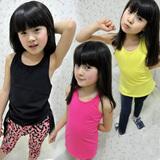 2012春装童装-必备款 女童百搭糖果色工型背心长款 奥黛尔高弹力