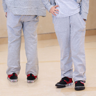 2012春新品上市儿童装裤子男童休闲裤小孩高档纯棉长裤灰色