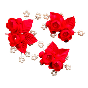  [千色新娘]th322红色头花 结婚头饰发饰 婚纱礼服配饰品 多色可选