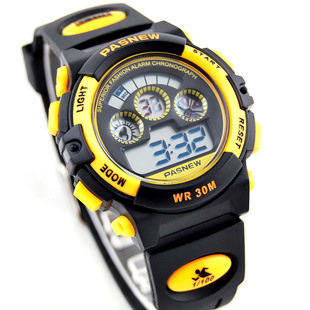  品牌百圣牛30M防水运动表 儿童表电子表 男孩女孩 夜光学生表