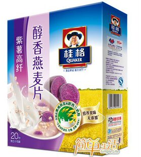  QUAKER桂格醇香燕麦片（紫薯高纤）无防腐剂540(680)g（20包）