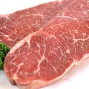  鲜牛肉 美国雪花三角肥牛排 肥牛卷 牛扒西餐烧烤250g配黑椒汁