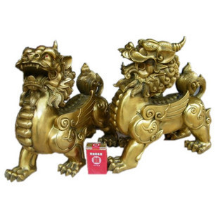  开光 纯铜 镇宅 招财 貔貅 摆件  雌雄 一对 辟邪 铜貔貅 小 大号