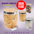 时尚创意墙纸 家用脚踏垃圾桶 有盖/无盖 韩式 个性 欧式 外贸