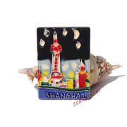  中国旅游纪念品 创意陶瓷冰箱贴留言贴磁贴 夜上海