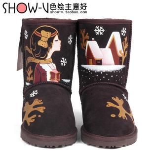 2012新款韩版女靴子内增高棉雪地靴低筒靴短